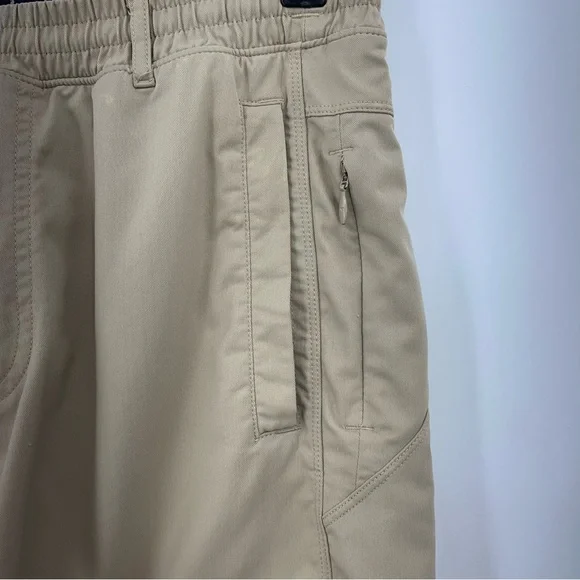 Birddog M Mens Khaki Short With Liner tan 0163 zipper pockets casual athletic - Picture 5 of 10